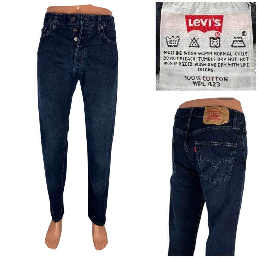 Levis 501 Mens 30 X 32 Jeans Vintage Blue Made In Mexico Vintage WPL 423 Denim